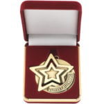 Attendance Star Medal in Box in Gold