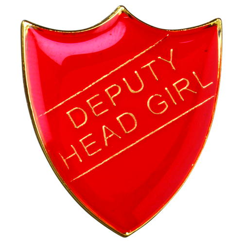 School Shield Badge (Deputy Head Girl) – Red  1.25in