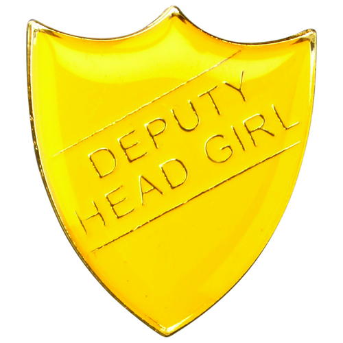 School Shield Badge (Deputy Head Girl) – Yellow 1.25in