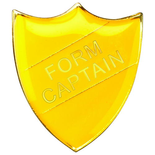 School Shield Badge (Form Captain) – Yellow  1.25in