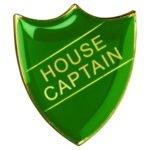 School Shield Badge (House Captain) – Green  1.25in