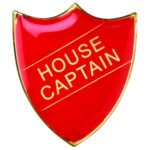 School Shield Badge (House Captain) – Red       1.25in