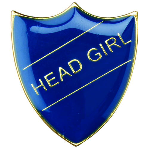 School Shield Badge (Head Girl) – Blue 1.25in