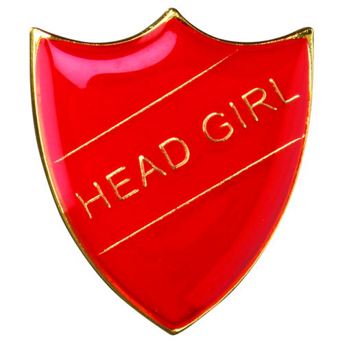 School Shield Badge (Head Girl) – Red 1.25in