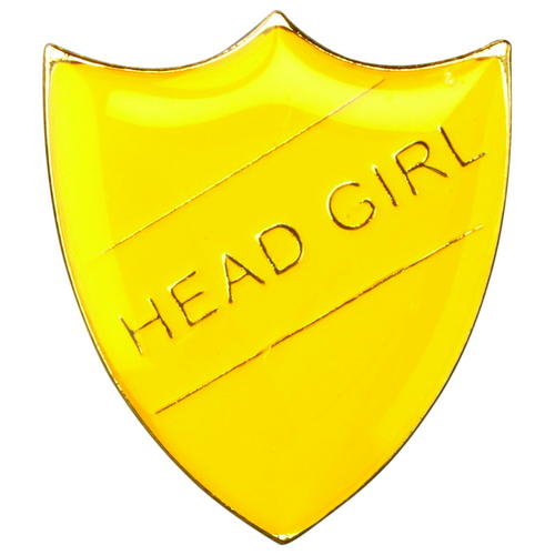 School Shield Badge (Head Girl) – Yellow 1.25in