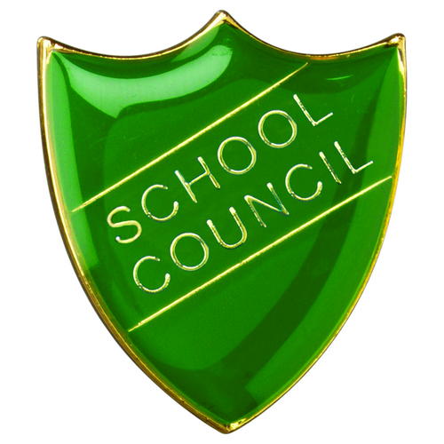 School Shield Badge (School Council) – Green 1.25in