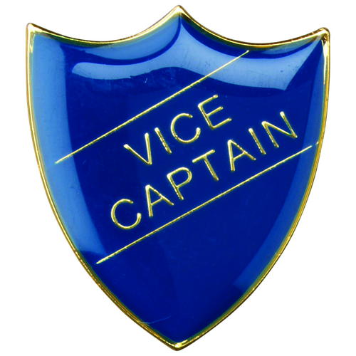 School Shield Badge (Vice Captain) – Blue 1.25in