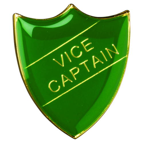 School Shield Badge (Vice Captain) – Green      1.25in