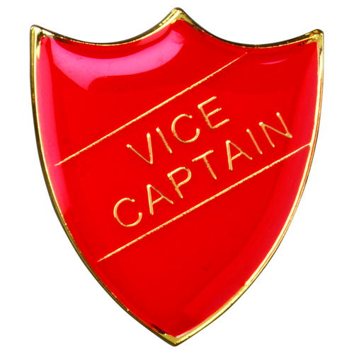 School Shield Badge (Vice Captain) – Red 1.25in