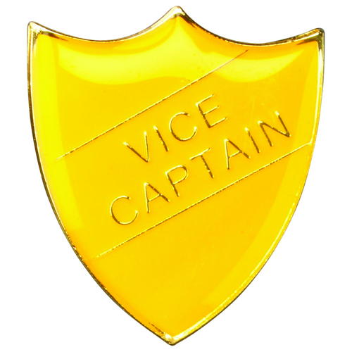 School Shield Badge (Vice Captain) – Yellow    1.25in