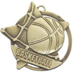 Basketball Star Medal in Gold