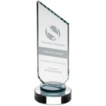 Clear Glass Award with a Round Base