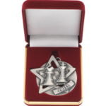 Chess Star Medal in Box in Silver