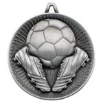 Football Deluxe Medal – Antique Silver 2.35in