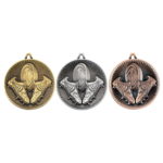 60mm Rugby Deluxe Medal – Antique Gold 2.35in