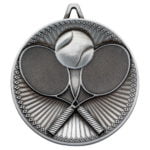 60mm Tennis Deluxe Medal – Antique Silver 2.35in