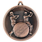 60mm Cricket Deluxe Medal – Bronze 2.35in