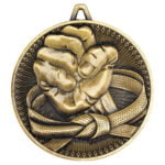 60mm Martial Arts Deluxe Medal – Antique Gold        2.35in