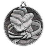 60mm Martial Arts Deluxe Medal – Antique Silver        2.35in