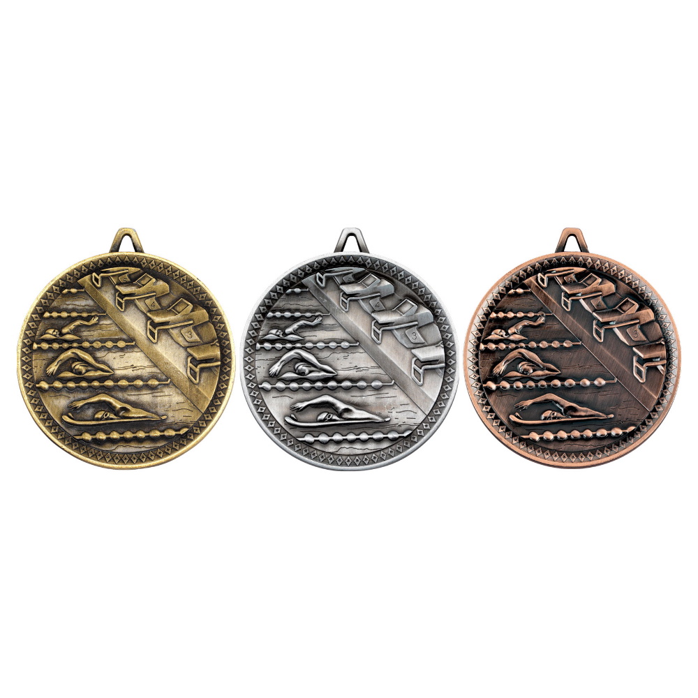 60mm Swimming Deluxe Medal