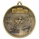 60mm Athletics Deluxe Medal – Antique Gold 2.35in