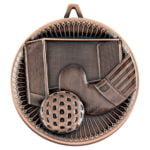 Hockey Deluxe Medal – Bronze 2.35in