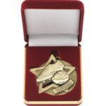 Football Star Medal in Box Gold