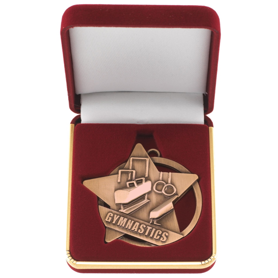 Gymnastics Star Medal in Box Bronze