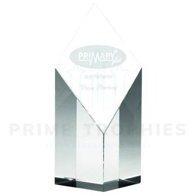 Clear Glass Diamond Column