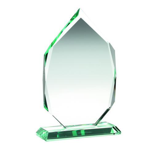 Jade Glass Diamond on Base