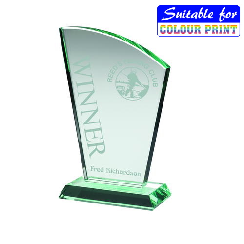 Jade Glass Sail Plaque (15mm Thick)