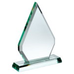 Jade Glass Chunky Diamond Plaque (19mm Thick)