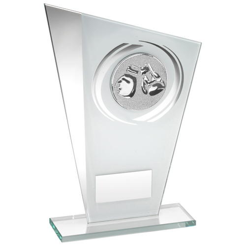 Printed Glass Plaque Trophy with a Boxing Insert