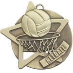 Netball Star Medal in Gold