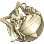 Rugby Star Medal in Gold