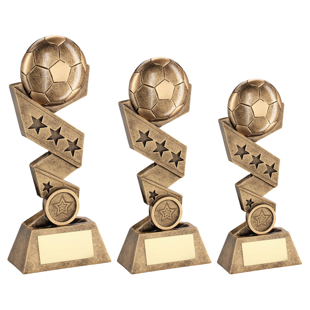 Football Zig Zag Star Ribbon Trophy