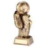 Football & Boots Trophy on Column Riser