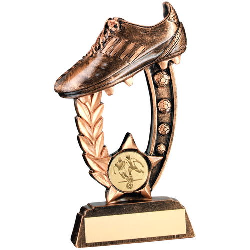 Resin Raised Football Boot Trophy