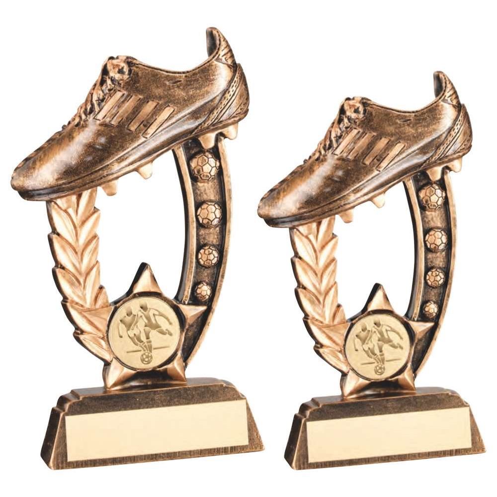 Resin Raised Football Boot Trophy