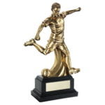 Antique Gold Premium Male Football Action Trophy