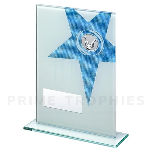Printed Glass Rectangle Trophy with a Ten Pin Insert