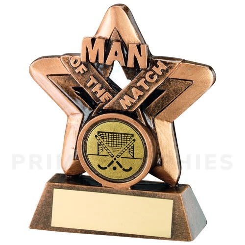 Man of the Match Trophy with a Hockey Insert