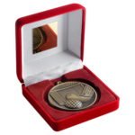 60mm Hockey Medal in a Red Velvet Box