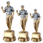 Quality Male Champion Golfer Trophy