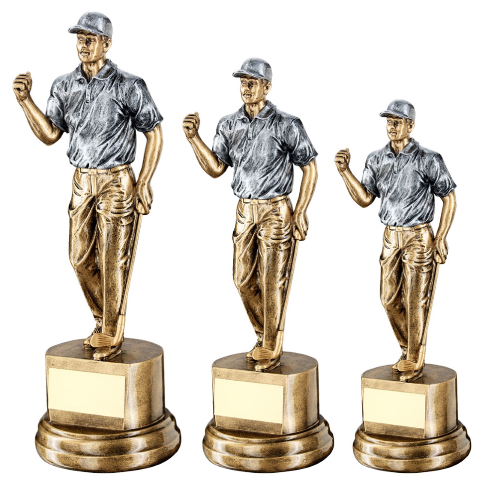 Quality Male Champion Golfer Trophy