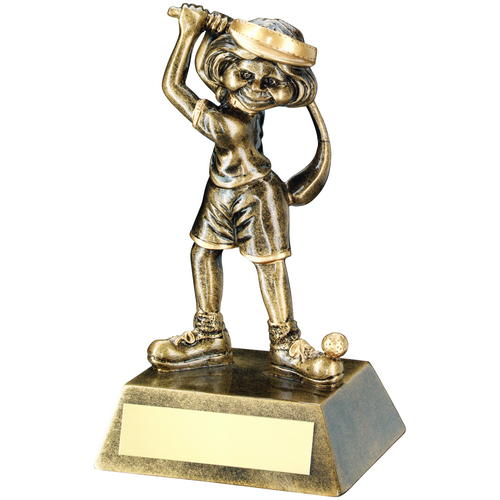 Female Comic Figure Golf Trophy