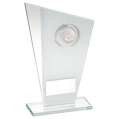 Glass Plaque Trophy With Golf Insert