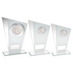 Glass Plaque Trophy with a Golf Insert