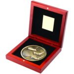 70mm Quality Golf Medal in a Rosewood Box