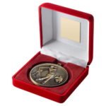 60mm Golf Medal in a Red Velvet Box